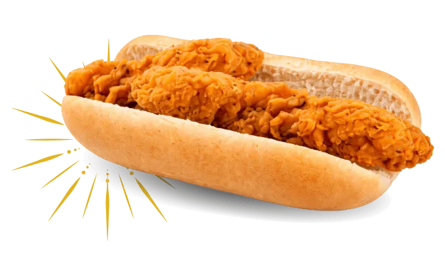 Pancho de pollo frito Santo Pollo